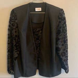Vintage black blazer sz 16